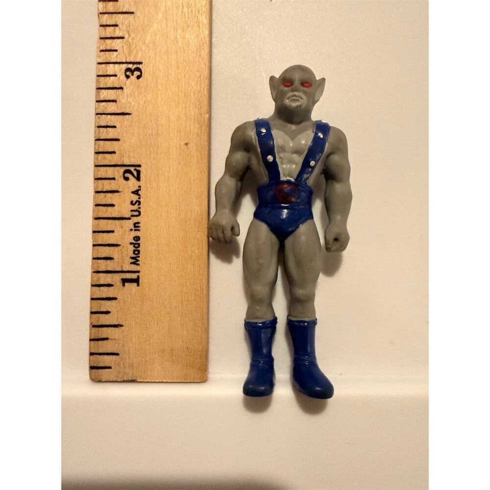 Vintage ThunderCats Panthro Mini Action Figure 3in Gray Blue Loose - Picture 4 of 4